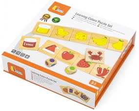 Viga gra edukacyjna drewniana układanka sortuj dopasuj kolory i kształty 38 el. montessori
