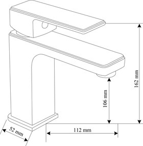 Mexen Mino bateria umywalkowa, czarna - 72400-70