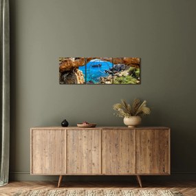 Obraz - Cape Greco (z zegarem) (90x30 cm)