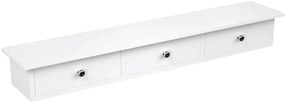 Biała półka wisząca z 3 szufladami T0-F26