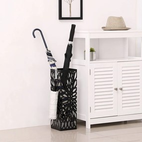 SongmicsHome Stojak na parasole FLORE, 15,5x15,5x49cm, czarna