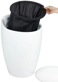 Pufa CANDY WHITE - kosz na pranie, 2 w 1 , WENKO