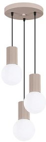 Szarobrązowa lampa wisząca ze szklanym kloszem ø 25 cm Orbital – Nice Lamps