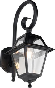Klasyczna zewnętrzna lampa ścienna czarna IP44 - Berta