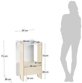 Biało-naturalny pomocnik kuchenny dla dzieci Nuun – Kave Home