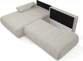 Masseno Narożnik DELTA z funkcją spania i pojemnikiem na pościel Narozniki L, Rozkładana sofa - Szary, PUENTE 11