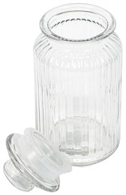 Prążkowany słoik ze szczelną pokrywką, 1000 ml