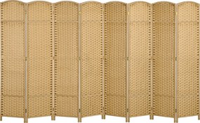 HOMCOM 8-częściowy parawan, składana osłona prywatności, ścianka działowa do salonu, sypialni, biura domowego, naturalne