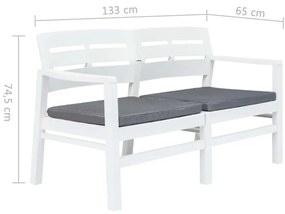 Ogrodowa ławka z poduszkami W4-P80