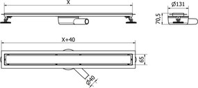 Mexen Flat 360° M18 odpływ liniowy obrotowy 100 cm, czarny - 1723100-40