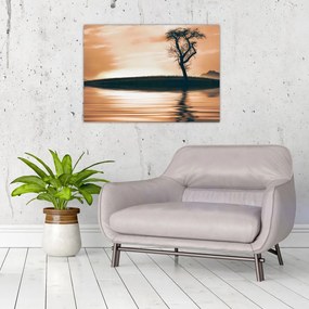 Obraz drzewa na wyspie (70x50 cm)
