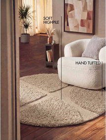 Beżowy okrągły dywan tkany ręcznie ø 160 cm Lambeth Jasper – Ted Baker