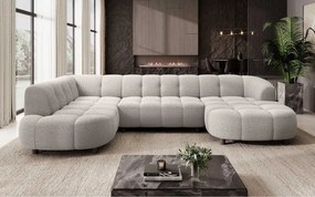 Narożnik VELPA XL Lewostronny z elektryczną regulacją siedziska w tkaninie LOOP 03 WERSAL