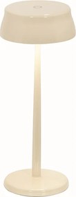 Lampa stołowa LED Zafferano SISTER LIGHT Wi-Fi Smart w kolorze kości słoniowej, ładowalna i ściemnialna