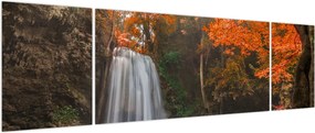 Obraz - Wodospad w Tajlandii (170x50 cm)
