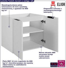 Szafka biała pod umywalkę 60 cm H5-S48