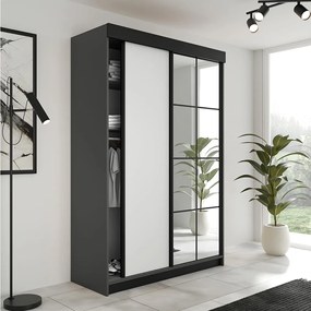 Szafa Przesuwna LAMARO 138 Grafit/Biały