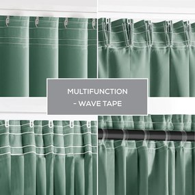 Jasnozielona zaciemniająca zasłona termiczna 140x245 cm Pleat – Restilo
