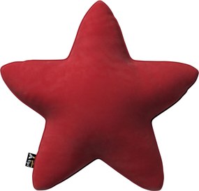 Poduszka Gwiazda kolor czerwony tkanina połyskliwa, welwetowa