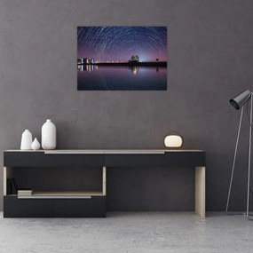 Obraz nocnego nieba z gwiazdami (70x50 cm)