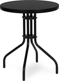 Stolik ogrodowy, balkonowy 60 cm Torello 070-1, czarny, okrągły