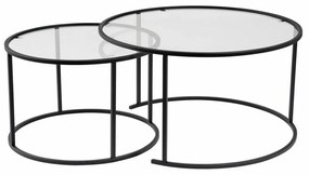 Zestaw stolików konferencyjnych Aurum Black 80 cm, 2 szt.