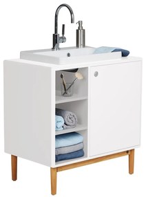 Biała wisząca szafka pod umywalkę 80x62 cm Color Bath – Tom Tailor