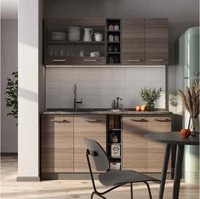 Pojedyncza kuchnia szlachetny szary/antracyt 160x60x81.6 r-line