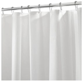 Biała zasłona prysznicowa iDesign PEVA Liner, 183x183 cm