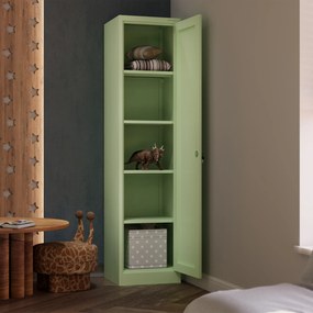 Wysoka szafka biurowa ALEX, 450 x 1850 x 400 mm, Fresh Style: pastelowy zielony
