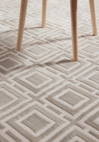 Dywan nowoczesny Perles Romby beżowo-kremowe 200 cm x 280 cm