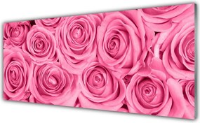 Panel Szklany do Kuchni Romantyczne Róże W Rozkwicie