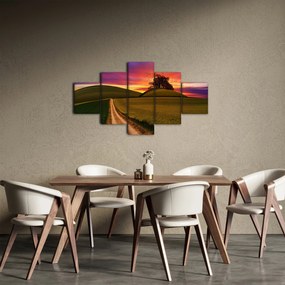 Obraz pola i kolorowego nieba (125x70 cm)