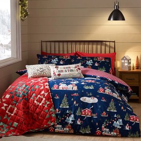 Niebieska pościel dwuosobowa 230x220 cm Ski Village – Catherine Lansfield