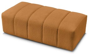 Musztardowy podnóżek z materiału bouclé Annecy – Bobochic Paris