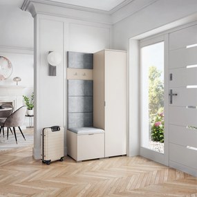 Masseno Garderoba LORI 95/181/51 cm Nowoczesna Szafa do Przedpokoju Kaszmir