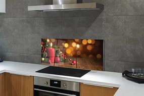 Panel szklany do Kuchni Świeca i Świąteczne Dekoracje