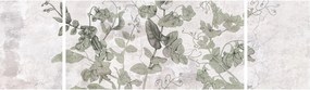 Obraz - Rośliny w gipsie (170x50 cm)
