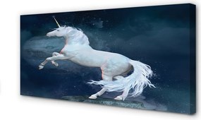 Duży obraz na płótnie Jednorożec, Planety i Niebo