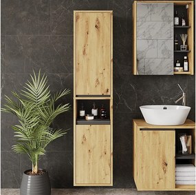 Wysoka szafka artisan/szary 38x33x170 viola