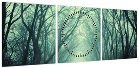 Obraz - Droga z aleją drzew (z zegarem) (90x30 cm)