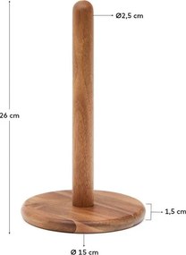 Drewniany stojak na ręczniki papierowe w naturalnym kolorze ø 15 cm Nukha – Kave Home