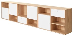 Biało-naturalna niska komoda w dekorze dębu 267x61 cm Mistral – Hammel Furniture