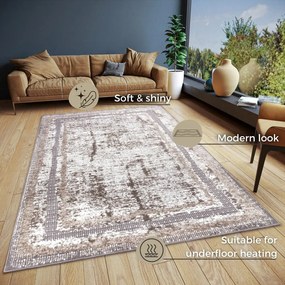 Dywan w beżowo-srebrnym kolorze 67x120 cm Shine Classic – Hanse Home