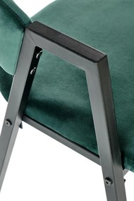 Krzesło tapicerowane K473 VELVET zielone HALMAR