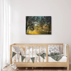 Obraz na szkle - wschód słońca (70x50 cm)