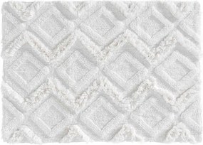 Dywanik łazienkowy boho IKATIS, bawełniany o grubym splocie, 50 x 80 cm