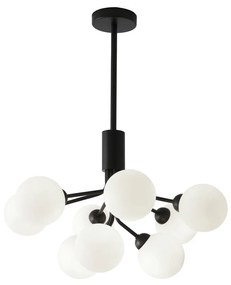 Czarno-biała lampa wisząca SULION Musa, wys. 102 cm