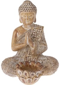 Dekoracja ogrodowa Budda na świeczkę ogrzewacz, 14 x 19 x 13 cm, piaskowy