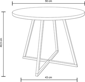 Minimalistyczny okrągły stolik kawowy dąb artisan W9-N99